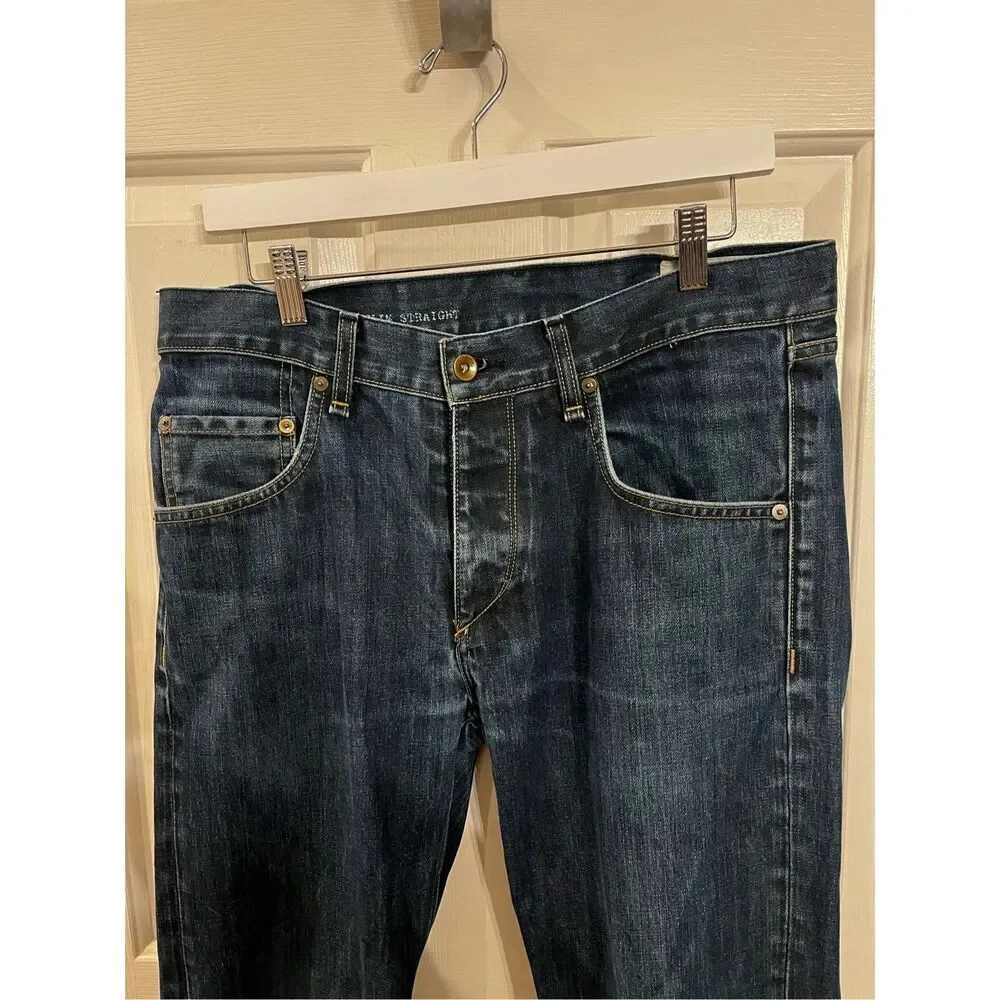 Rag & Bone RB 15X Slim Straight Tailored Workwear Button Fly Jeans sz 33